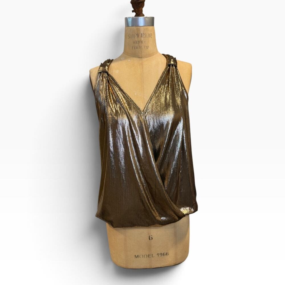 INC Gold Metallic Tank